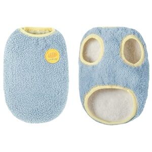 Blue Fleece Pet Vest with Baguette Patch – Medium